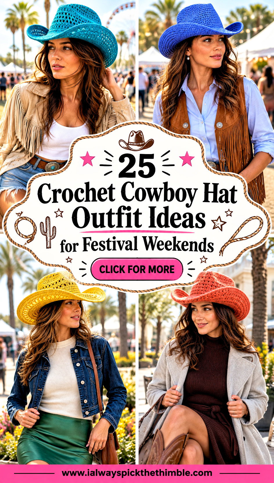 25 Crochet Cowboy Hat Outfit Ideas for Festival Weekends - 25 Crochet Cowboy Hat Outfit Ideas for Festival Weekends