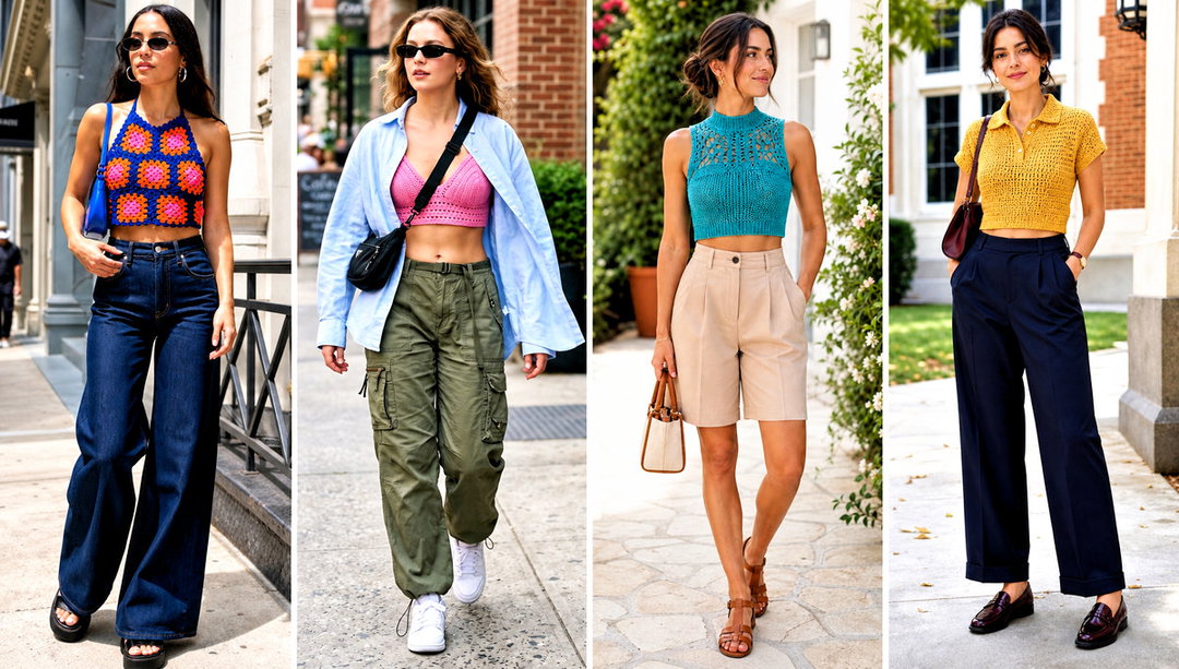 25 Crochet Crop Top Outfit Ideas for Summer Festivals