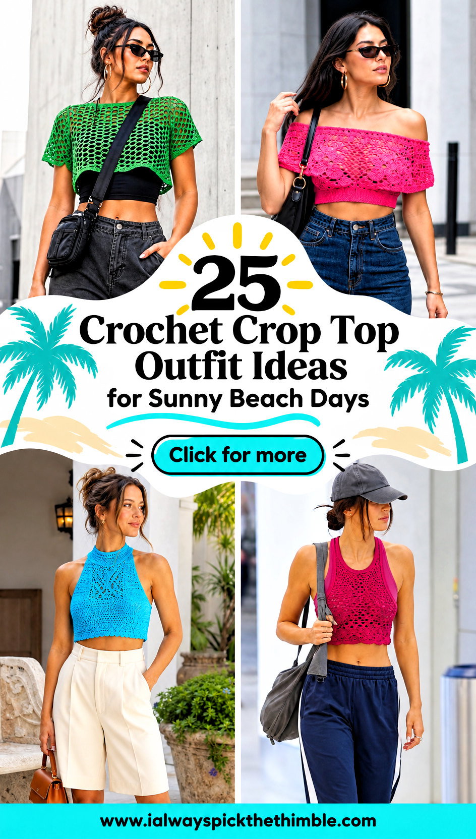 25 Crochet Crop Top Outfit Ideas for Sunny Beach Days - 25 Crochet Crop Top Outfit Ideas for Sunny Beach Days
