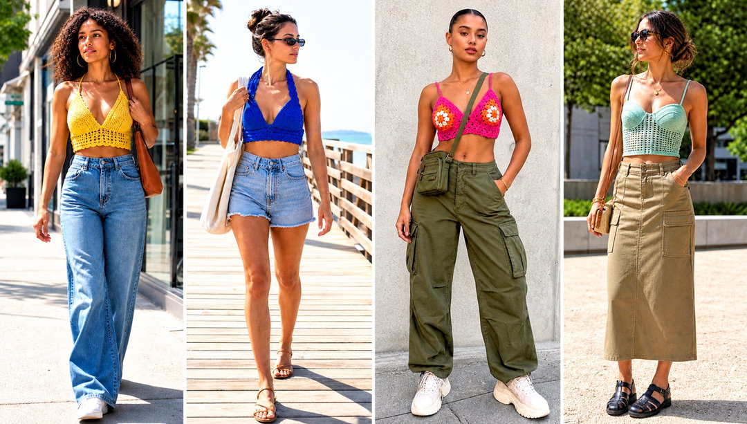 25 Crochet Cup Top Outfit Ideas for Warm-Weather Dates