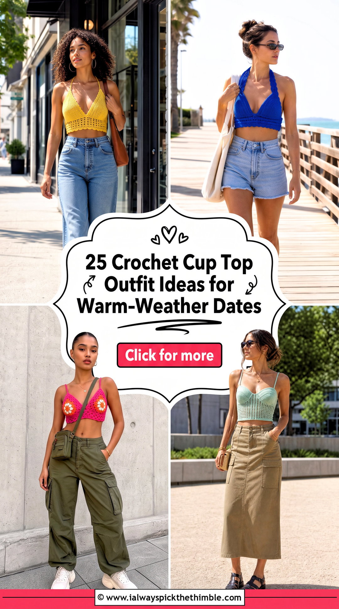 25 Crochet Cup Top Outfit Ideas for Warm-Weather Dates - 25 Crochet Cup Top Outfit Ideas for Warm-Weather Dates