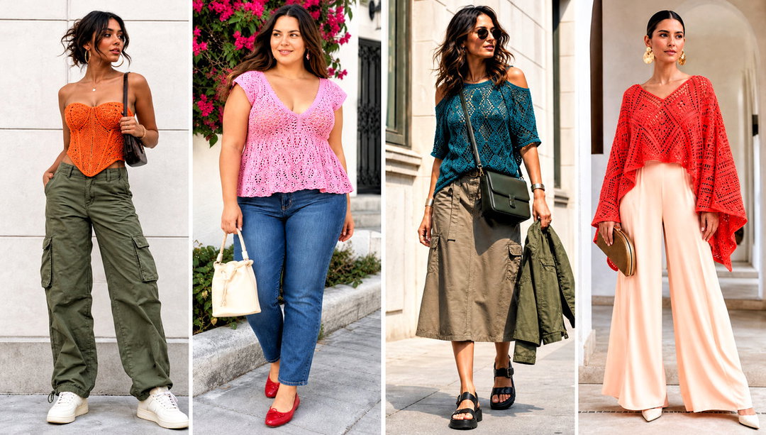 25 Crochet Diamond Top Outfit Ideas for Modern Boho Style
