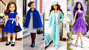 25 Crochet Doll Clothes and Outfit Ideas for Tiny Wardrobes