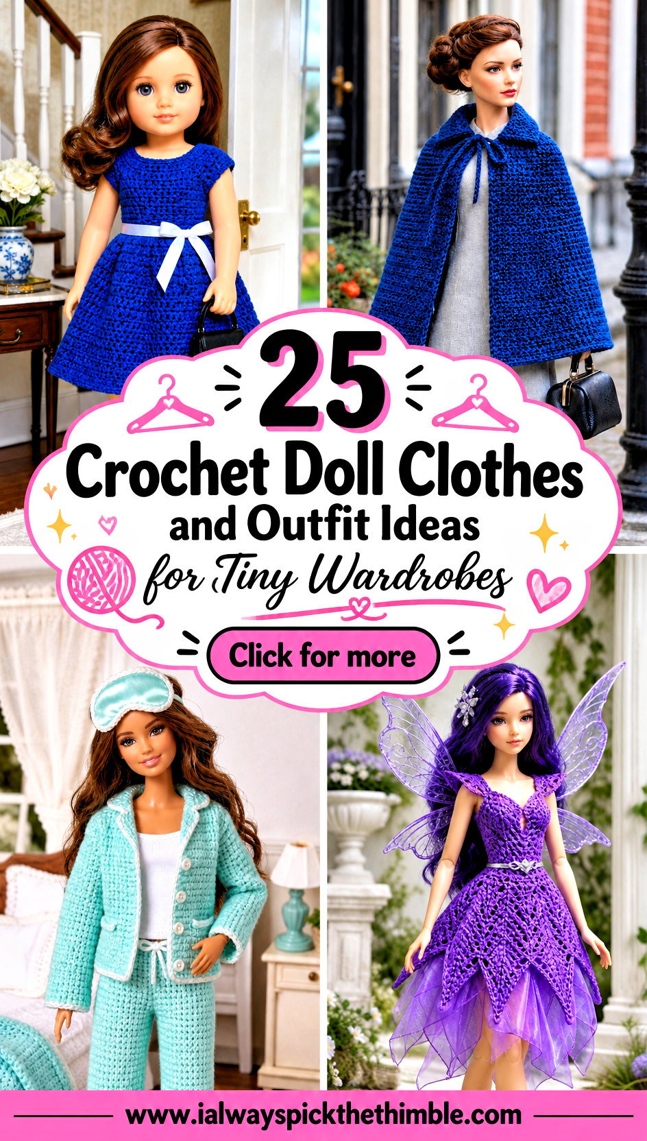 25 Crochet Doll Clothes and Outfit Ideas for Tiny Wardrobes - 25 Crochet Doll Clothes and Outfit Ideas for Tiny Wardrobes