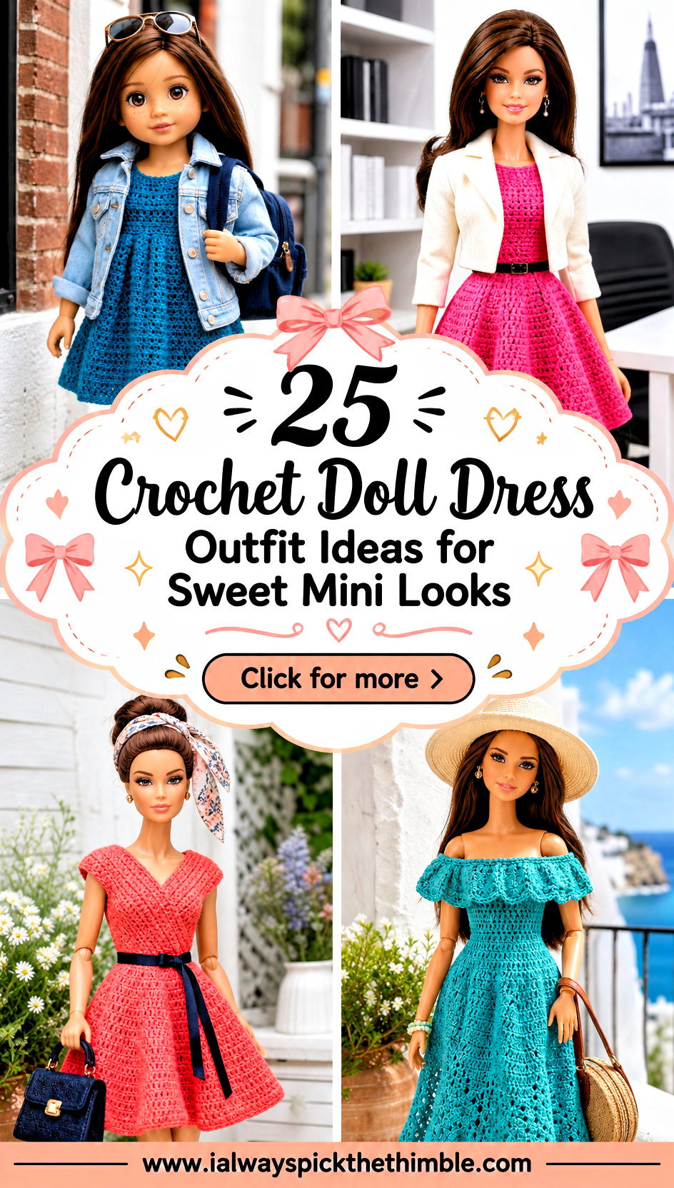 25 Crochet Doll Dress Outfit Ideas for Sweet Mini Looks - 25 Crochet Doll Dress Outfit Ideas for Sweet Mini Looks