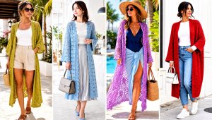 25 Crochet Duster Cardigan Outfit Ideas for Light Layers