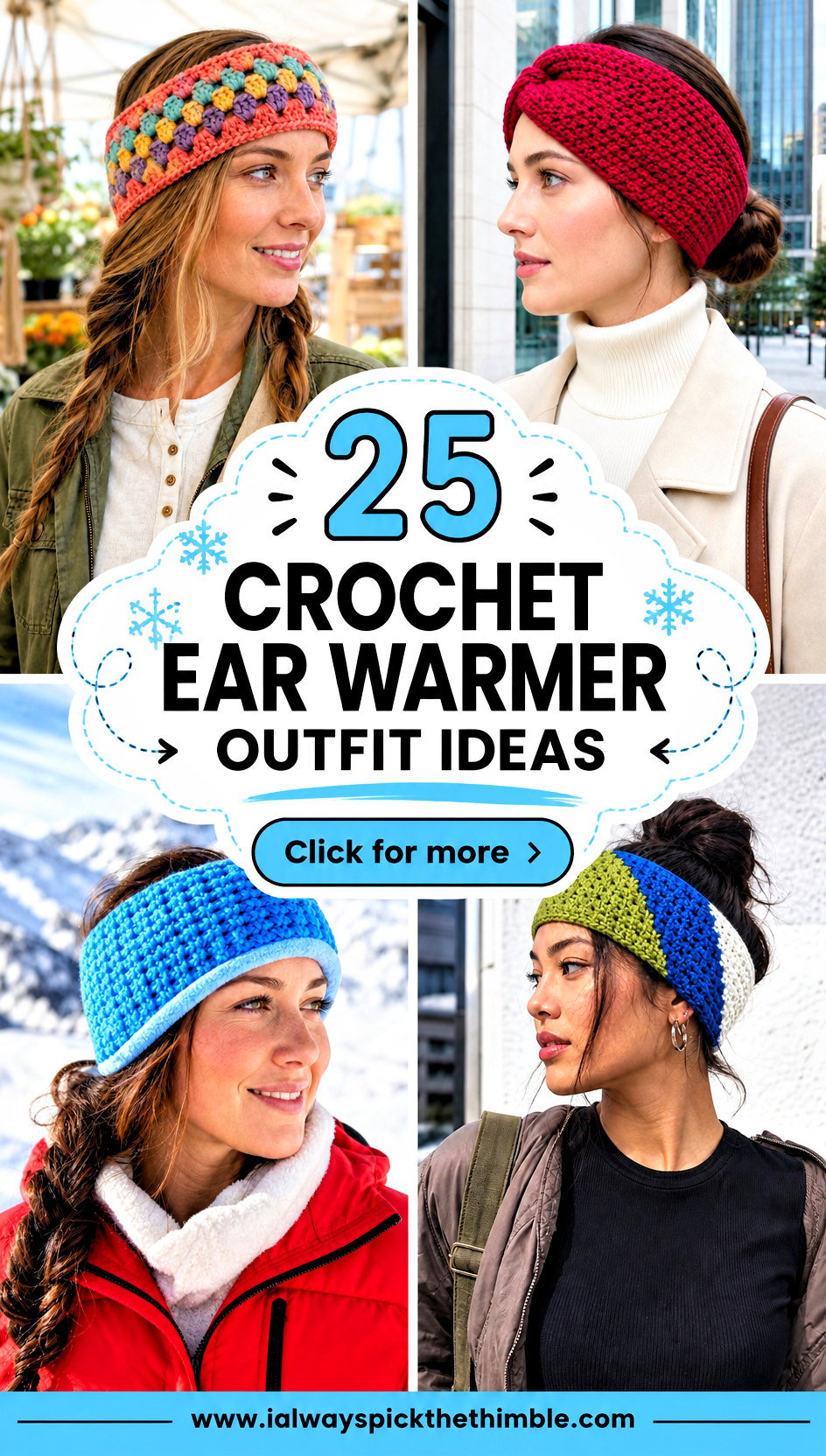 25 Crochet Ear Warmer Outfit Ideas for Cold Morning Walks - 25 Crochet Ear Warmer Outfit Ideas for Cold Morning Walks