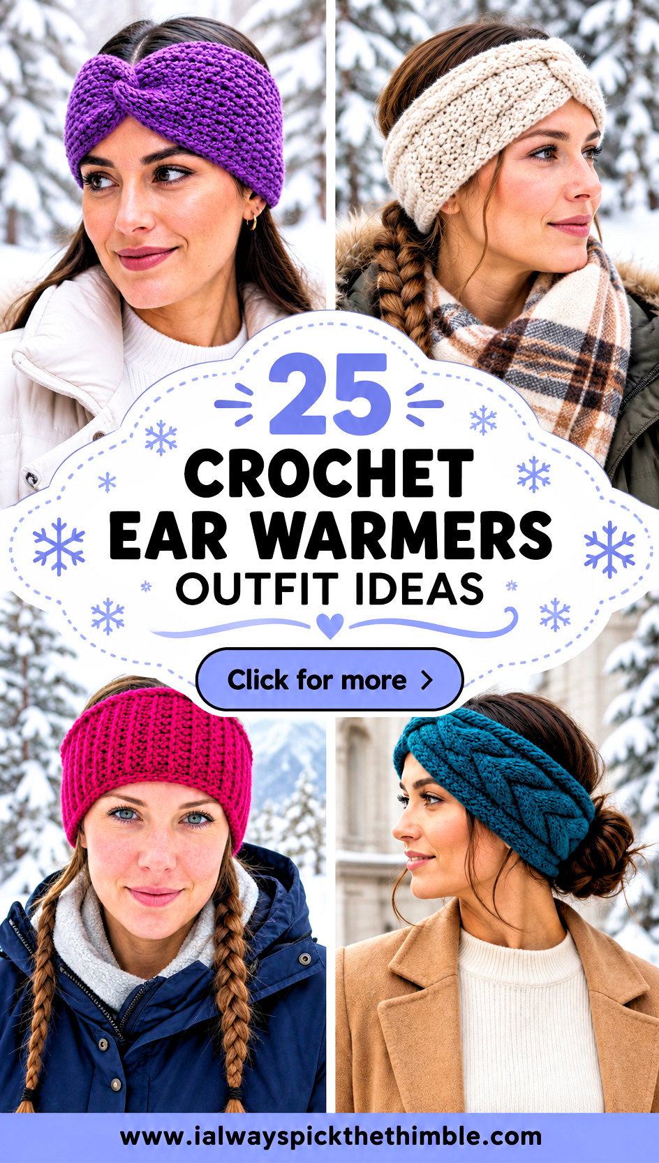 25 Crochet Ear Warmers Outfit Ideas for Snowy Weekends - 25 Crochet Ear Warmers Outfit Ideas for Snowy Weekends