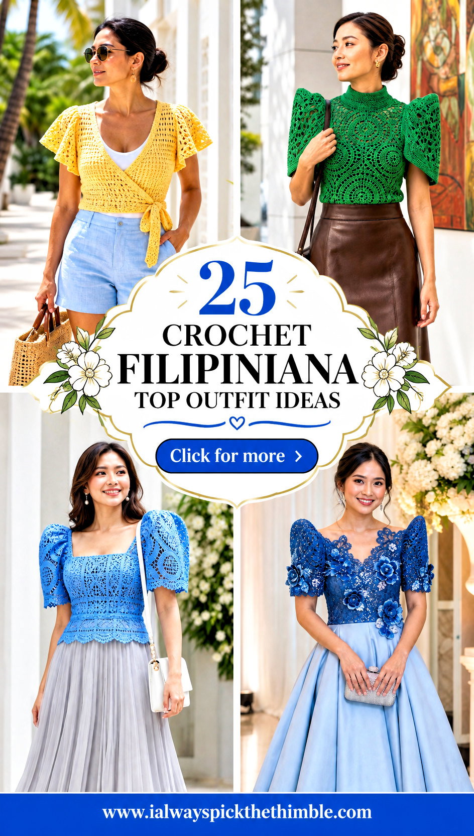 25 Crochet Filipiniana Top Outfit Ideas for Modern Elegance - 25 Crochet Filipiniana Top Outfit Ideas for Modern Elegance