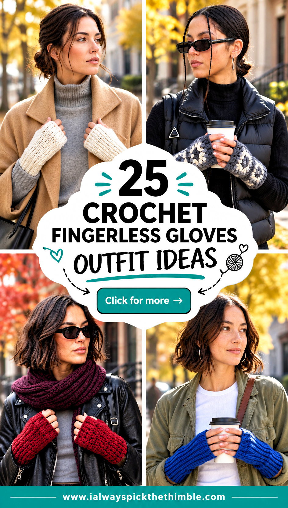 25 Crochet Fingerless Gloves Outfit Ideas for Chilly Days - 25 Crochet Fingerless Gloves Outfit Ideas for Chilly Days