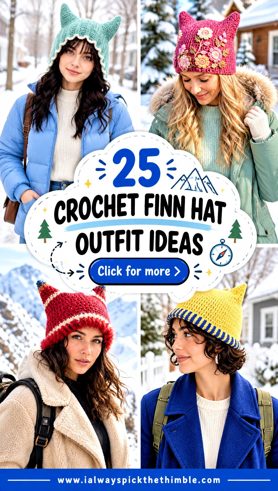 25 Crochet Finn Hat Outfit Ideas for Playful Winter Looks - 25 Crochet Finn Hat Outfit Ideas for Playful Winter Looks
