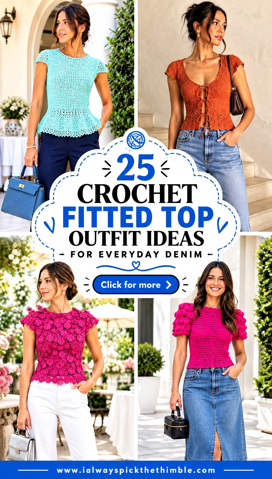25 Crochet Fitted Top Outfit Ideas for Everyday Denim - 25 Crochet Fitted Top Outfit Ideas for Everyday Denim