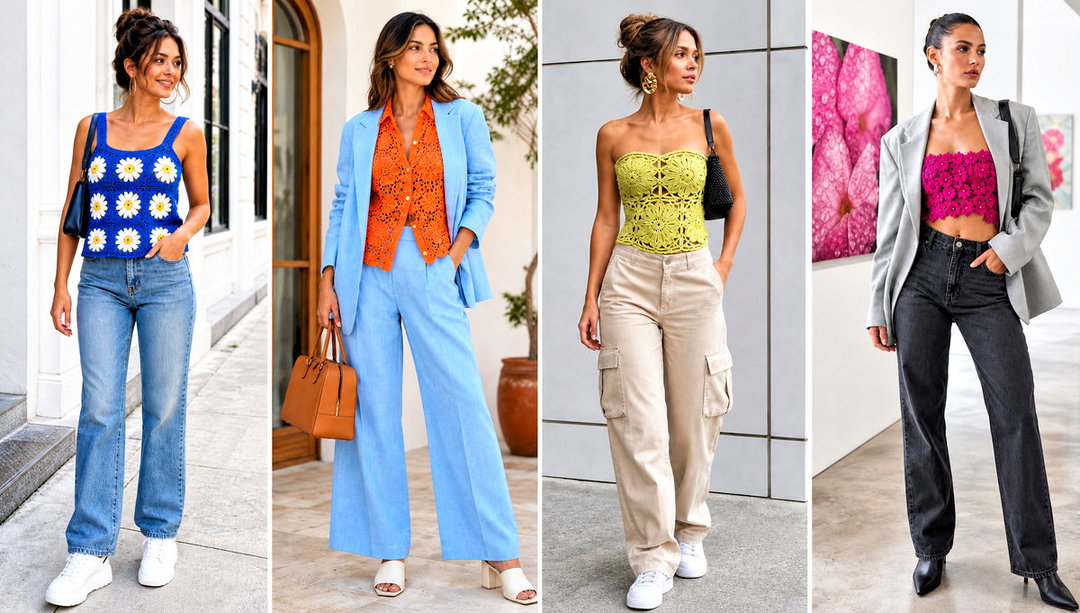 25 Crochet Floral Top Outfit Ideas for Garden Parties