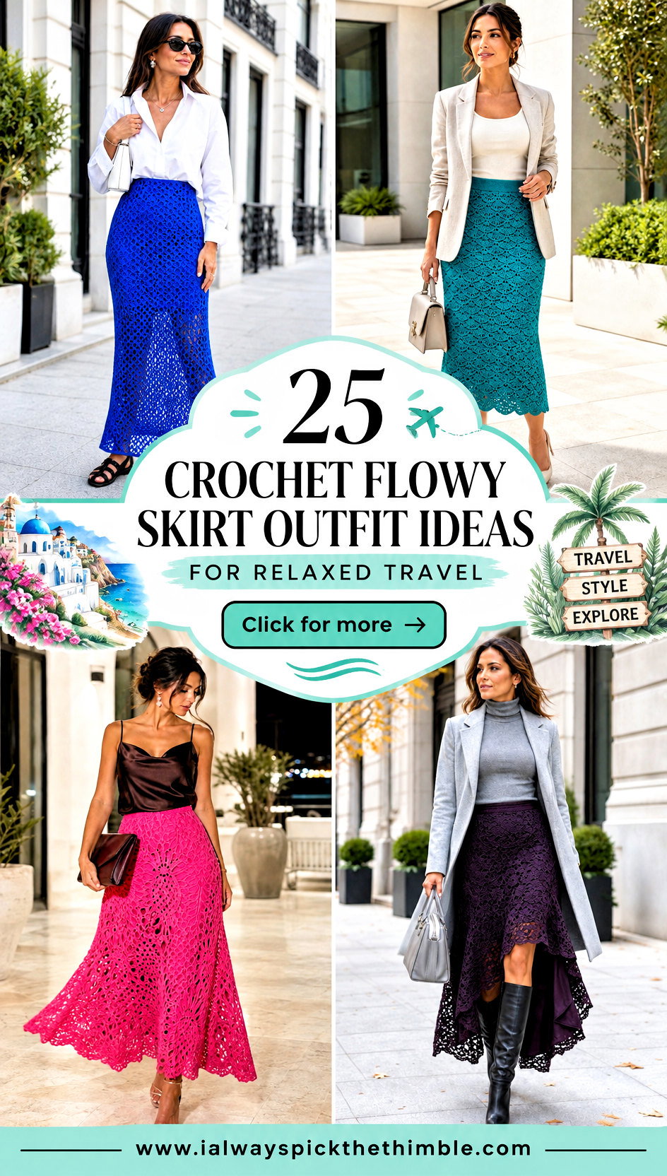 25 Crochet Flowy Skirt Outfit Ideas for Relaxed Travel - 25 Crochet Flowy Skirt Outfit Ideas for Relaxed Travel