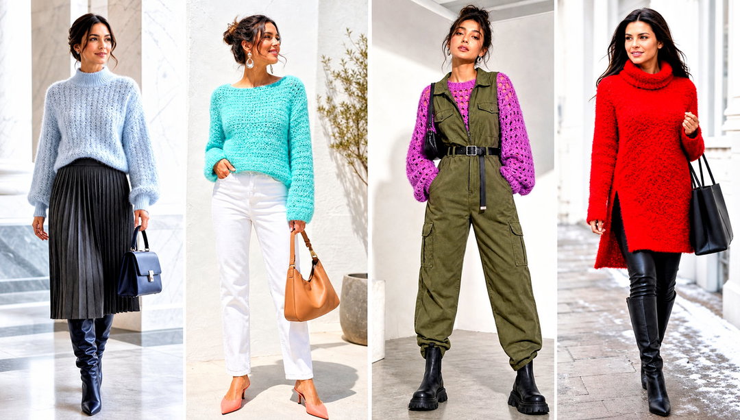 25 Crochet Fluffy Sweater Outfit Ideas for Cozy Fall Days