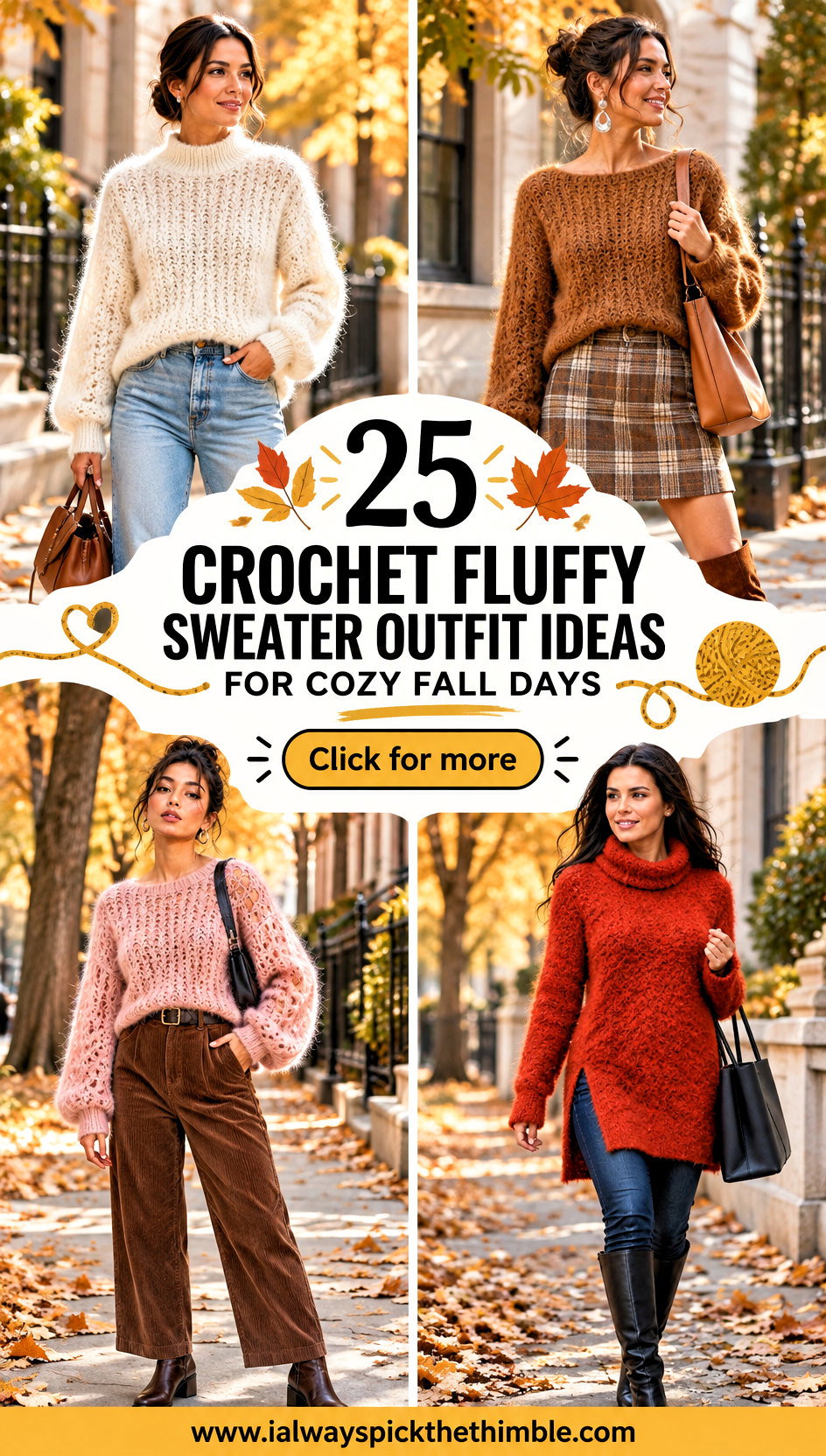 25 Crochet Fluffy Sweater Outfit Ideas for Cozy Fall Days - 25 Crochet Fluffy Sweater Outfit Ideas for Cozy Fall Days