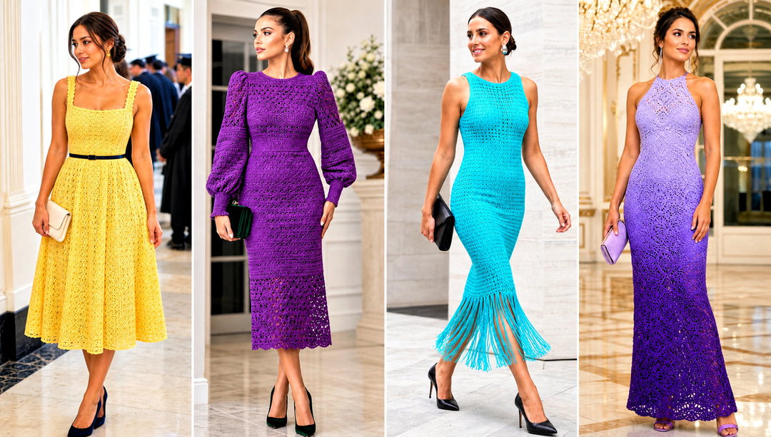 25 Crochet Formal Dress Outfit Ideas for Evening Events