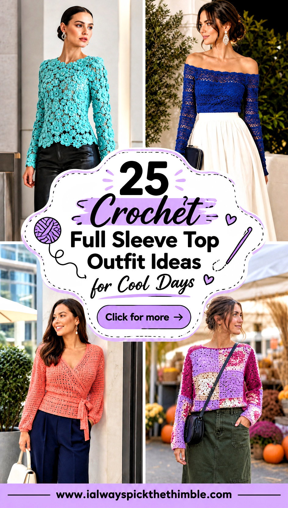 25 Crochet Full Sleeve Top Outfit Ideas for Cool Days - 25 Crochet Full Sleeve Top Outfit Ideas for Cool Days