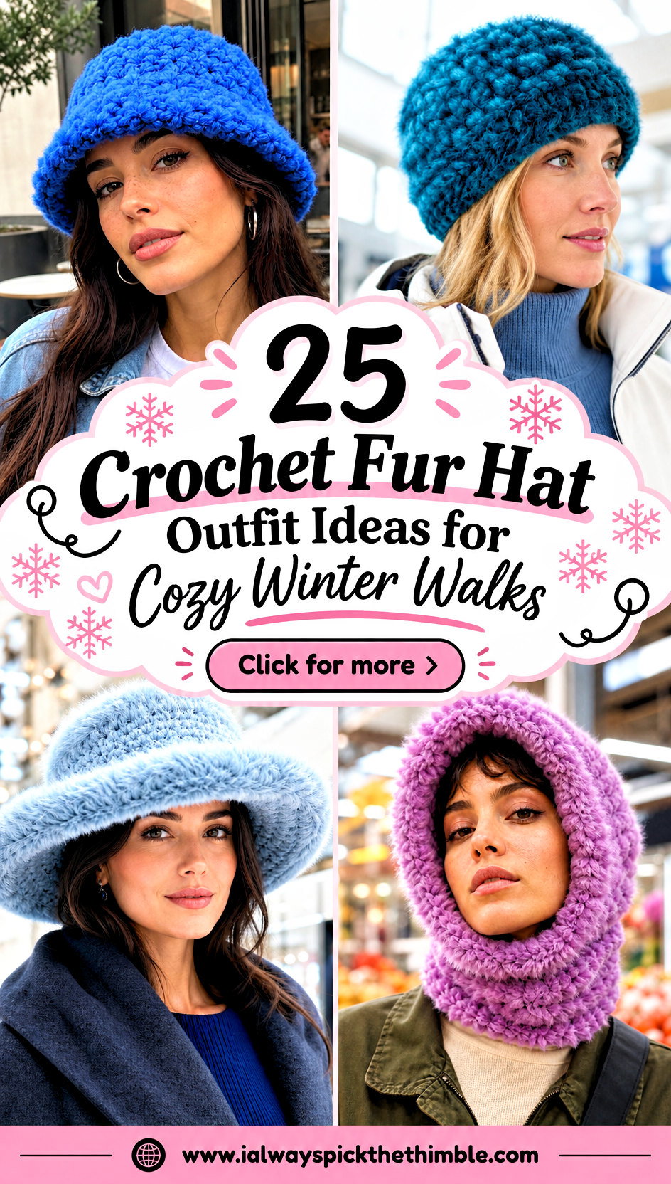 25 Crochet Fur Hat Outfit Ideas for Cozy Winter Walks - 25 Crochet Fur Hat Outfit Ideas for Cozy Winter Walks