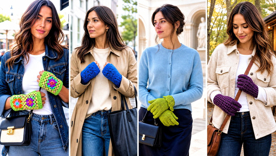 25 Crochet Gloves Outfit Ideas for Cold-Weather Style