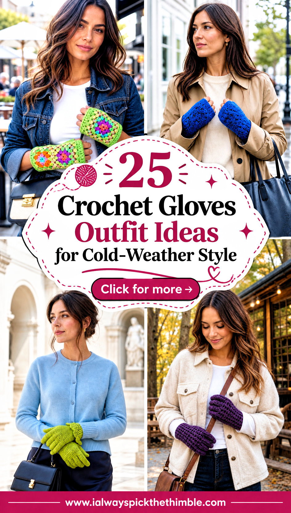 25 Crochet Gloves Outfit Ideas for Cold-Weather Style - 25 Crochet Gloves Outfit Ideas for Cold-Weather Style
