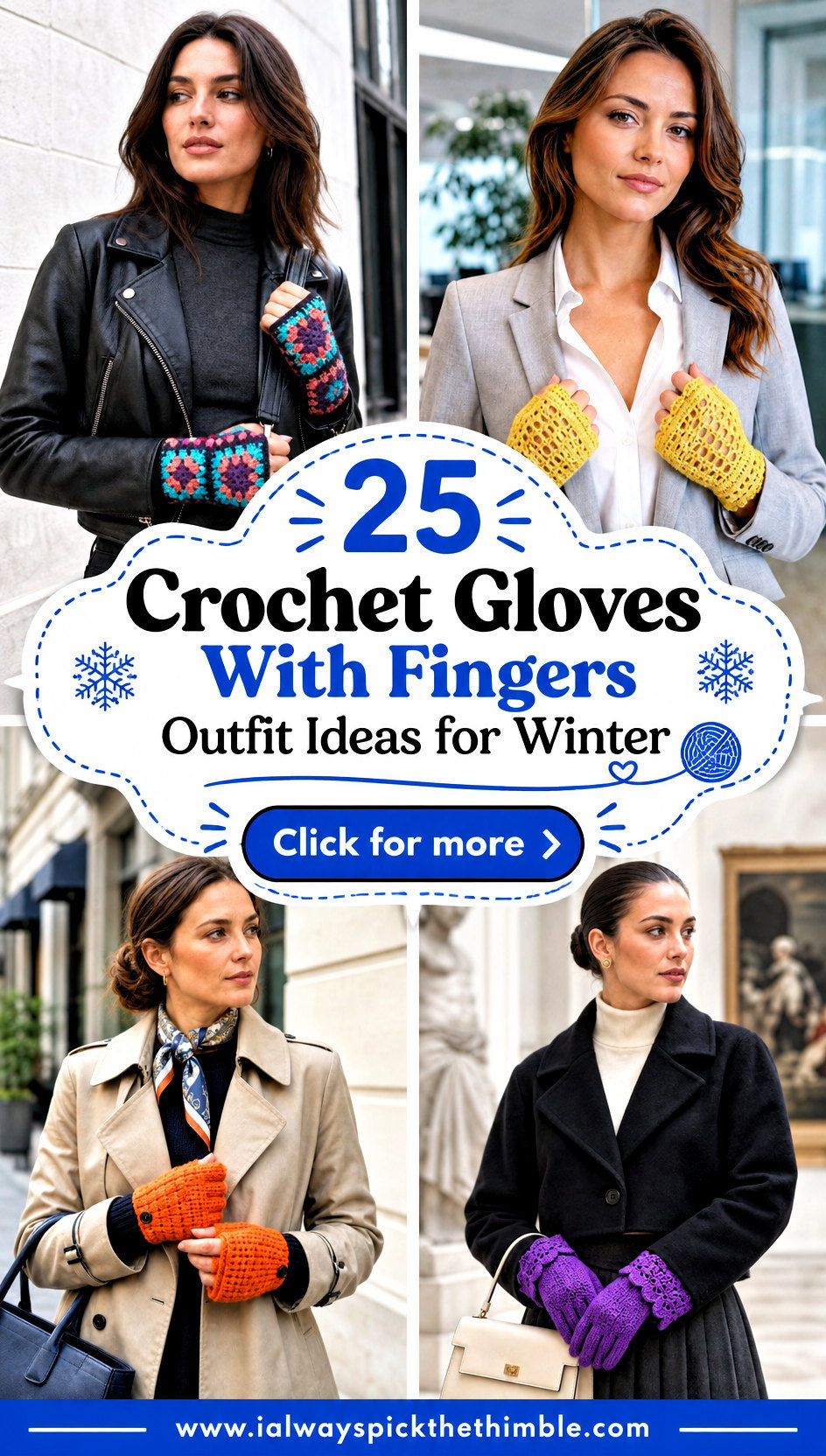 25 Crochet Gloves With Fingers Outfit Ideas for Winter - 25 Crochet Gloves With Fingers Outfit Ideas for Winter