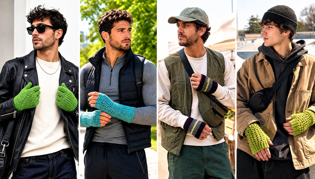 25 Crochet Gloves for Men Outfit Ideas for Casual Days