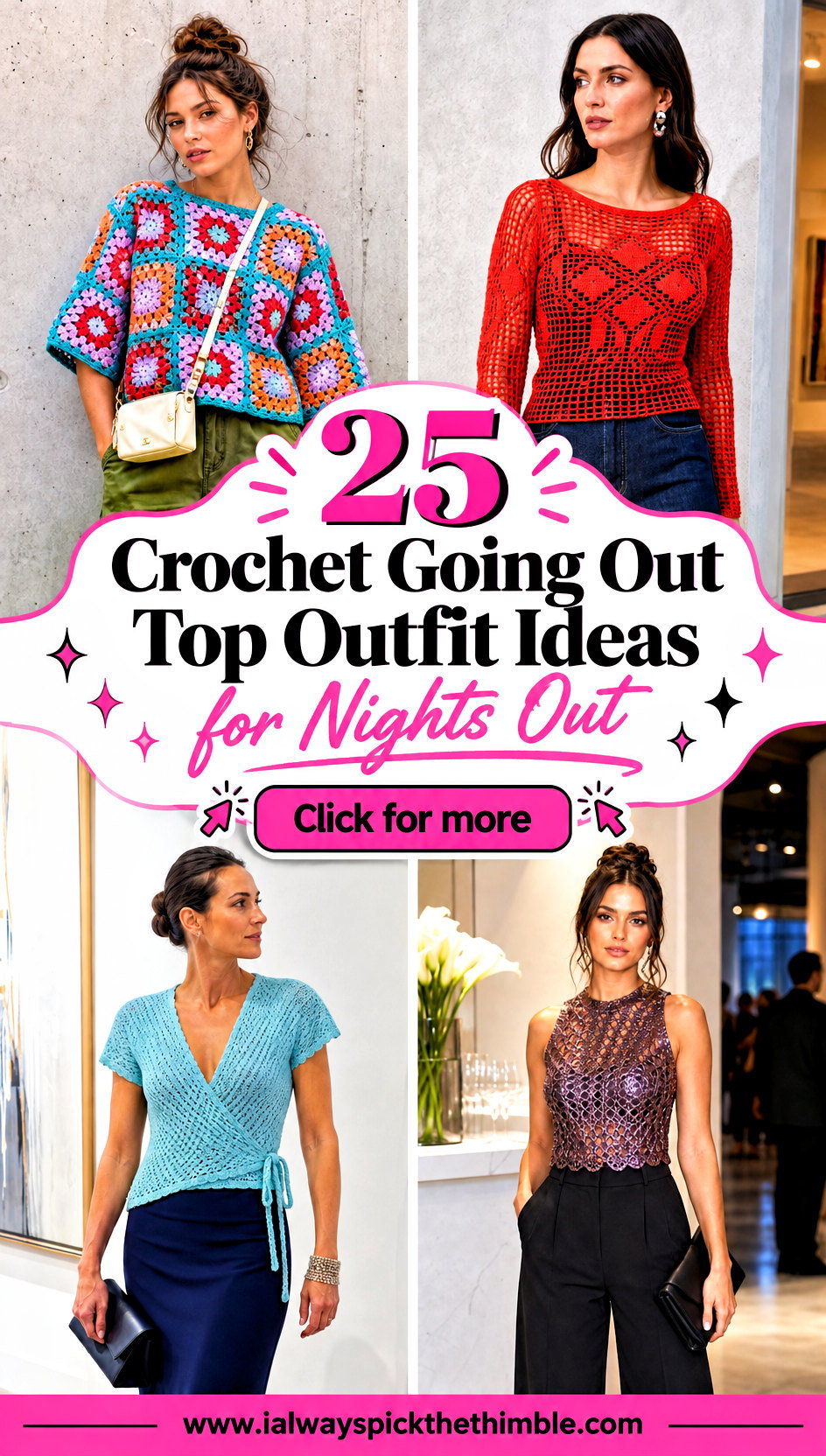 25 Crochet Going Out Top Outfit Ideas for Nights Out - 25 Crochet Going Out Top Outfit Ideas for Nights Out