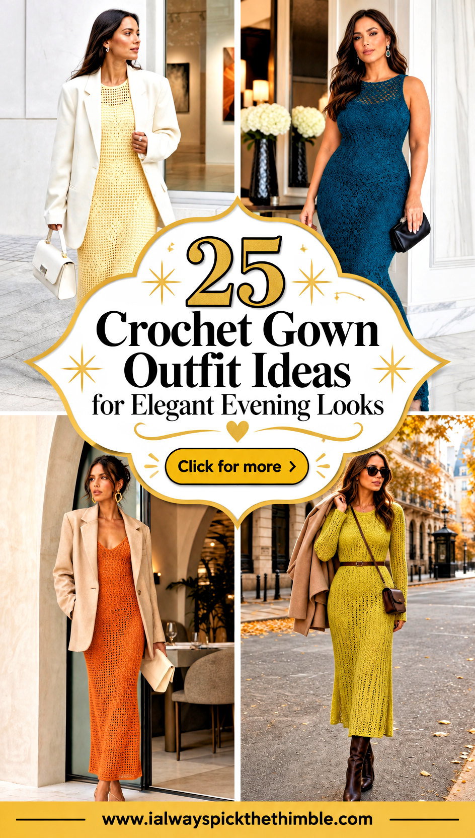 25 Crochet Gown Outfit Ideas for Elegant Evening Looks - 25 Crochet Gown Outfit Ideas for Elegant Evening Looks
