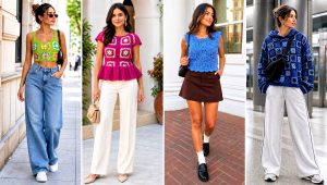 25 Crochet Granny Square Top Outfit Ideas for Sunny Days