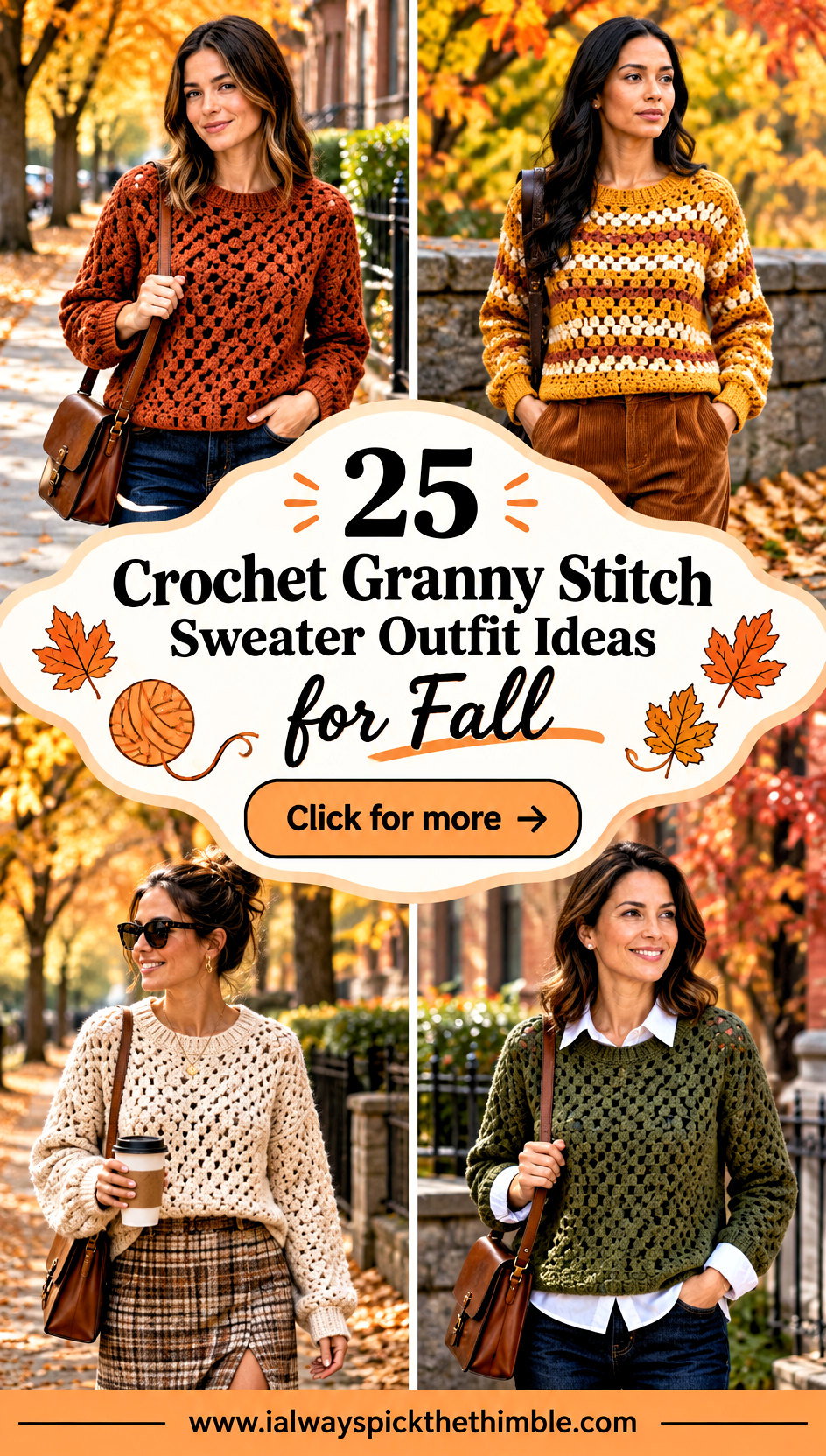 25 Crochet Granny Stitch Sweater Outfit Ideas for Fall - 25 Crochet Granny Stitch Sweater Outfit Ideas for Fall