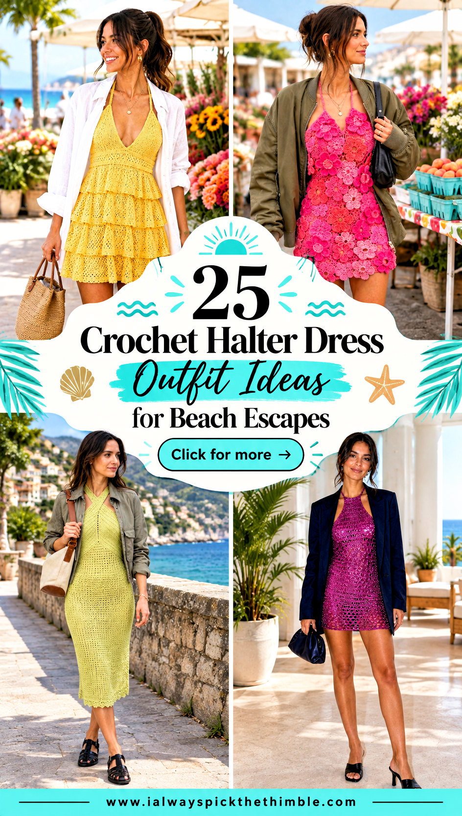 25 Crochet Halter Dress Outfit Ideas for Beach Escapes - 25 Crochet Halter Dress Outfit Ideas for Beach Escapes