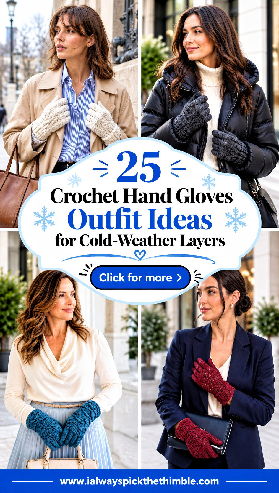 25 Crochet Hand Gloves Outfit Ideas for Cold-Weather Layers - 25 Crochet Hand Gloves Outfit Ideas for Cold-Weather Layers