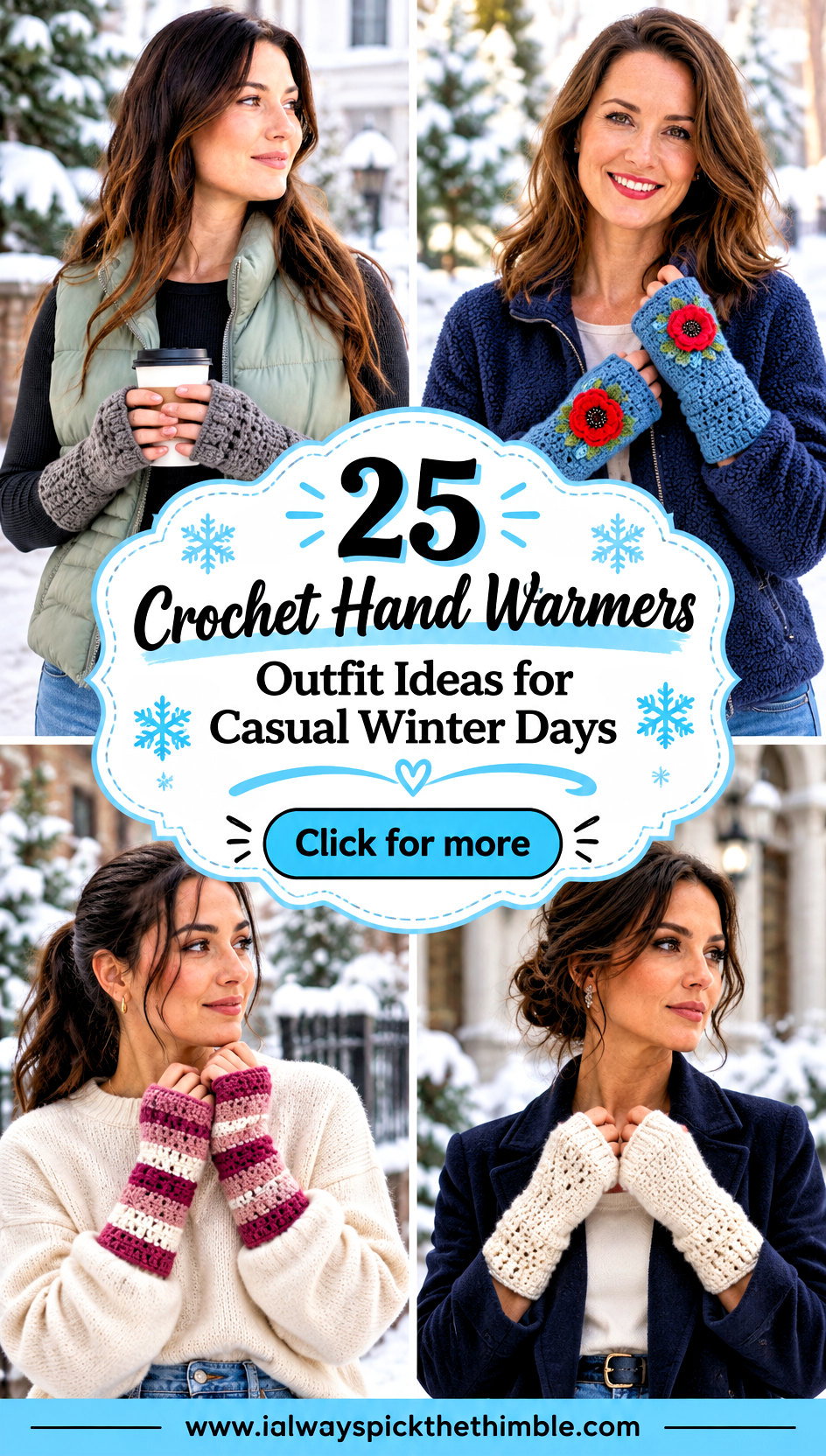 25 Crochet Hand Warmers Outfit Ideas for Casual Winter Days - 25 Crochet Hand Warmers Outfit Ideas for Casual Winter Days