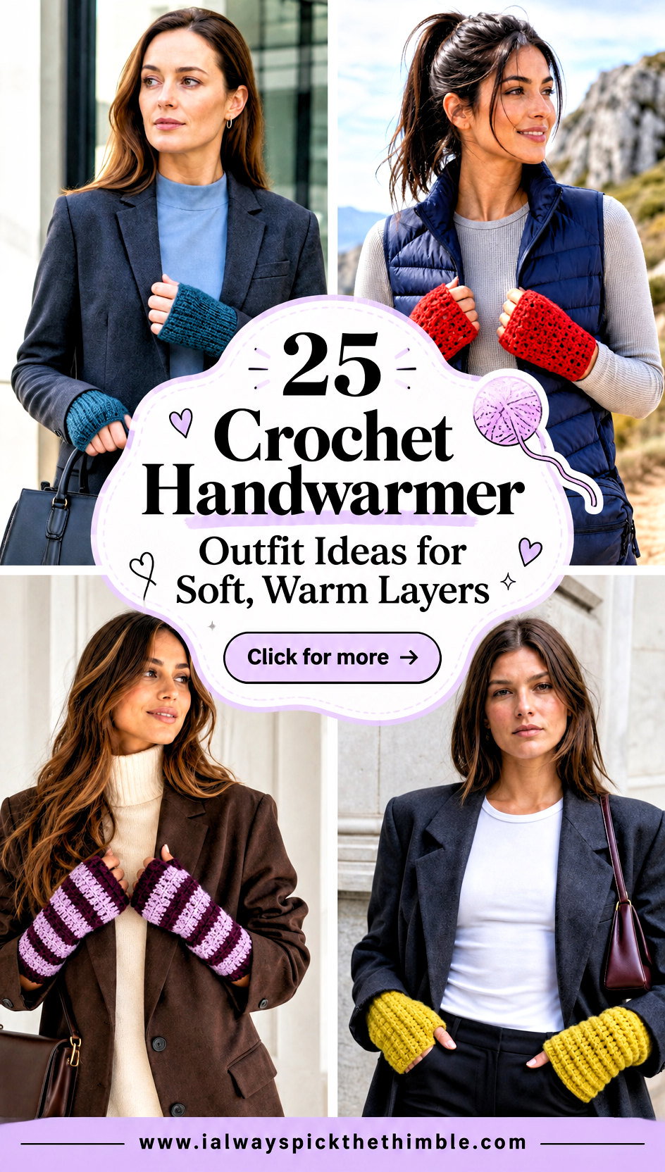 25 Crochet Handwarmer Outfit Ideas for Soft Warm Layers - 25 Crochet Handwarmer Outfit Ideas for Soft, Warm Layers