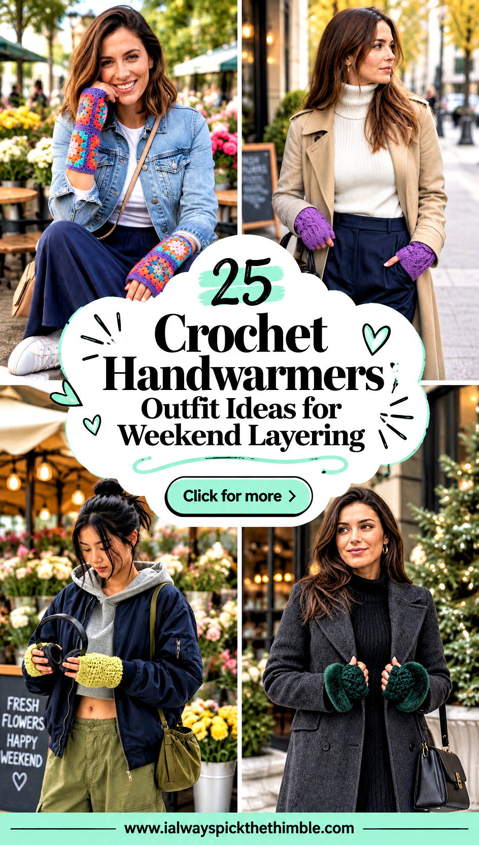 25 Crochet Handwarmers Outfit Ideas for Weekend Layering - 25 Crochet Handwarmers Outfit Ideas for Weekend Layering