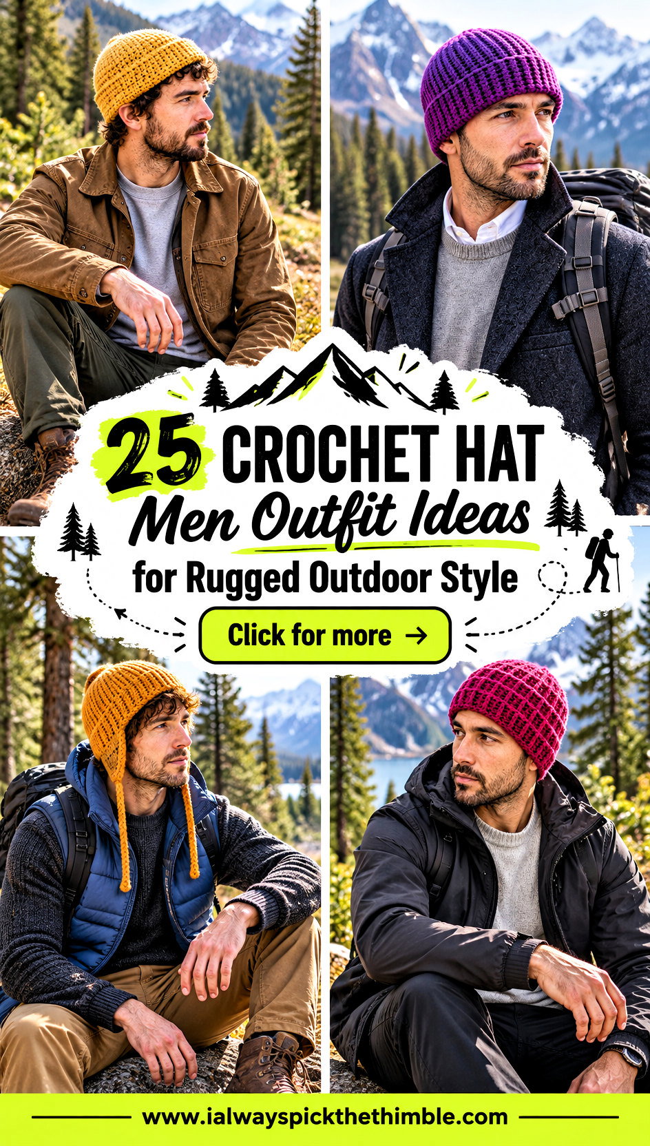25 Crochet Hat Men Outfit Ideas for Rugged Outdoor Style - 25 Crochet Hat Men Outfit Ideas for Rugged Outdoor Style