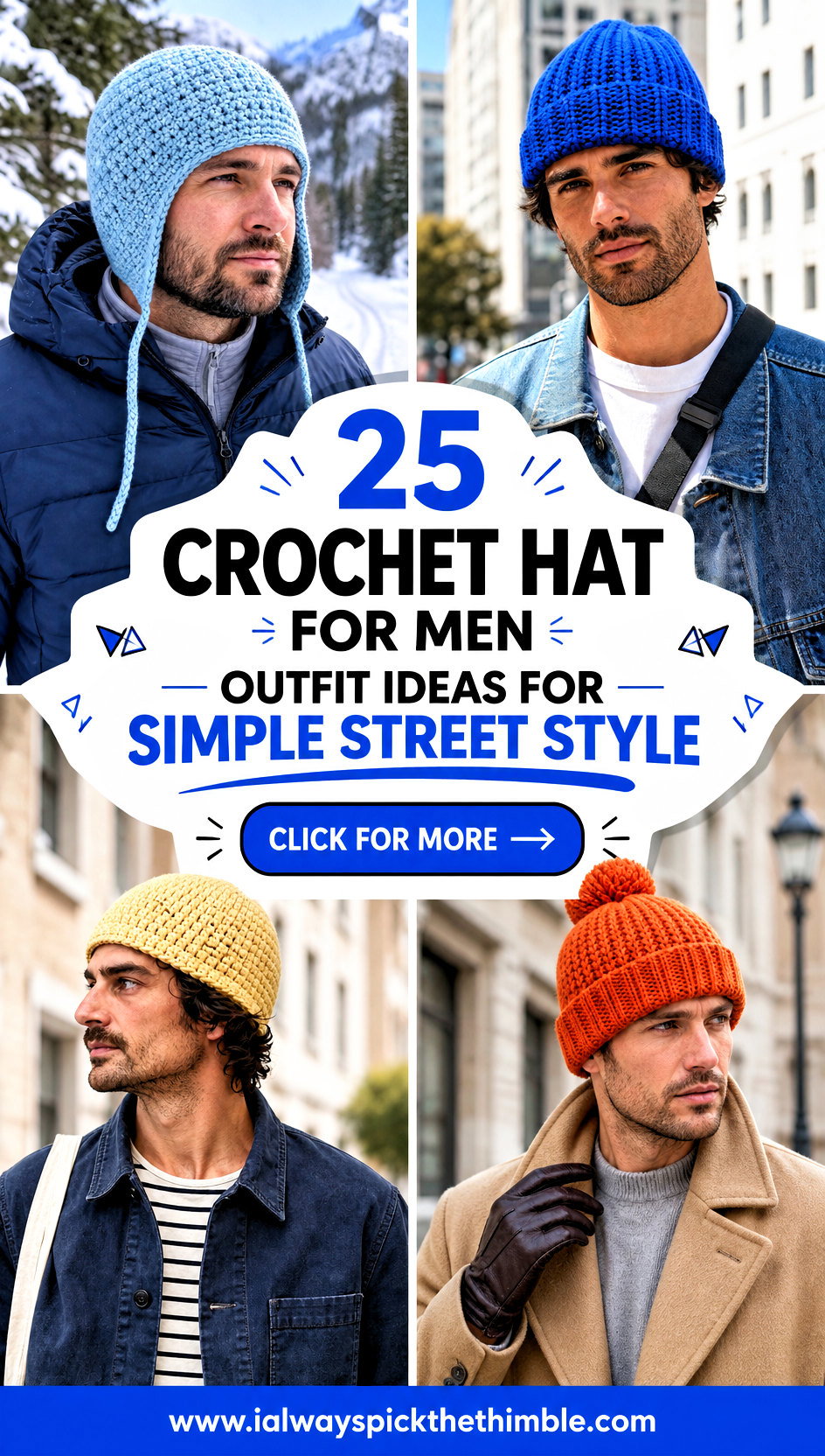 25 Crochet Hat for Men Outfit Ideas for Simple Street Style - 25 Crochet Hat for Men Outfit Ideas for Simple Street Style