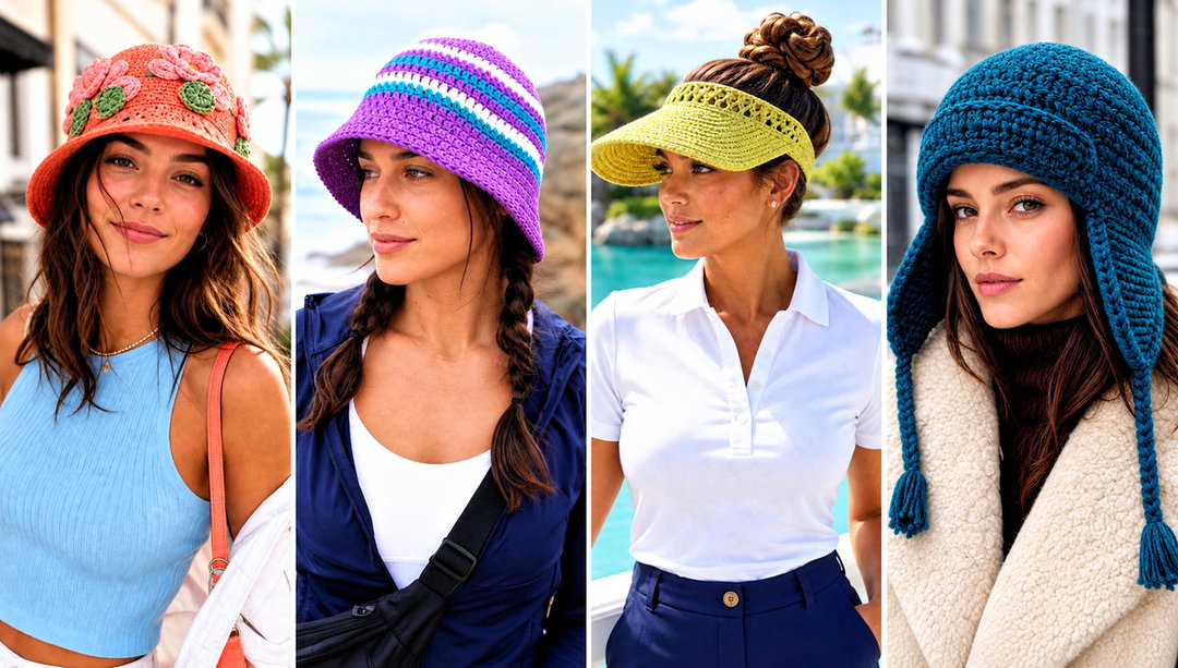 25 Crochet Hats Outfit Ideas for Laid-Back Layering