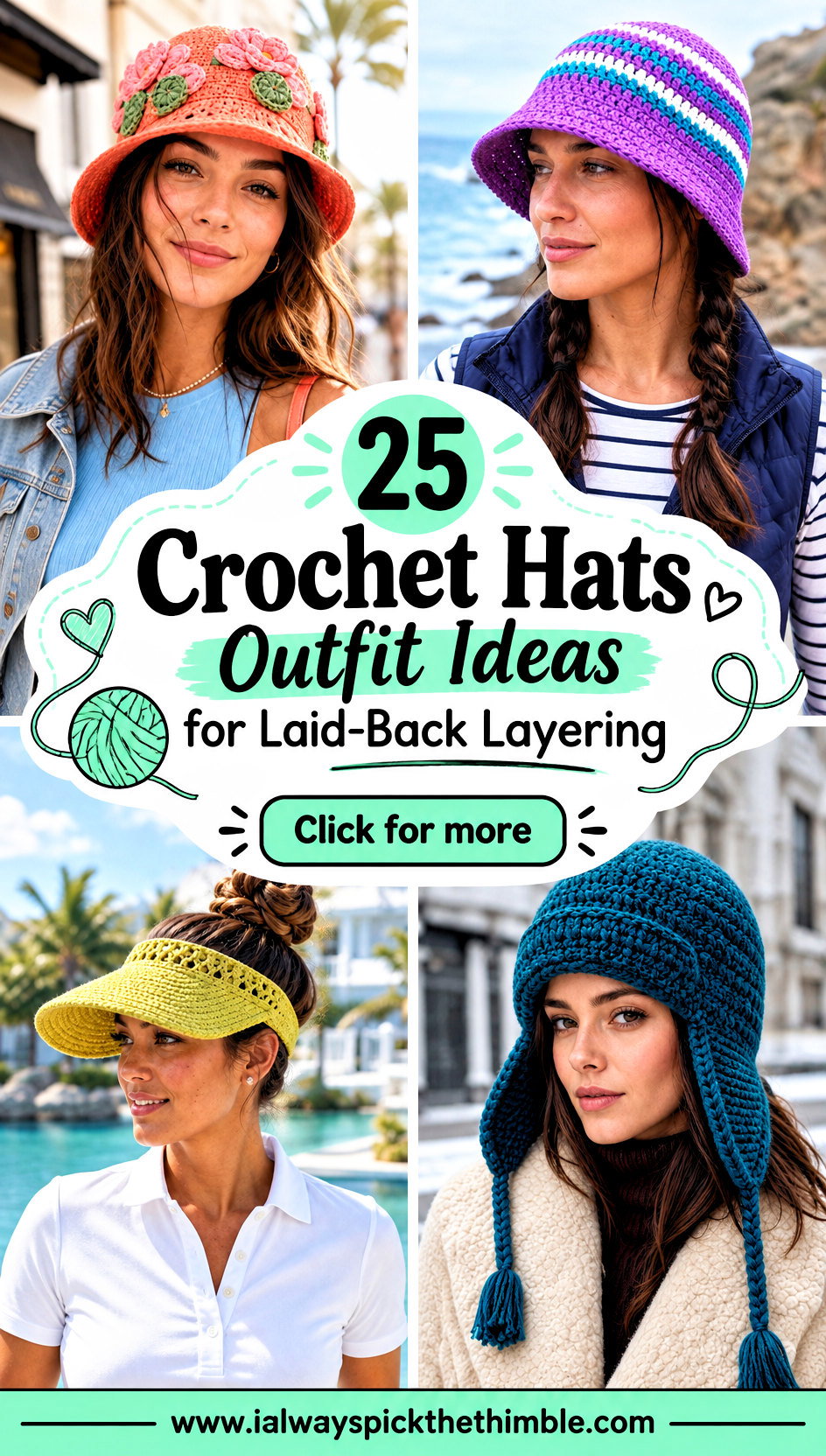 25 Crochet Hats Outfit Ideas for Laid-Back Layering - 25 Crochet Hats Outfit Ideas for Laid-Back Layering