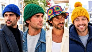 25 Crochet Hats for Men Outfit Ideas for Casual Winter Days