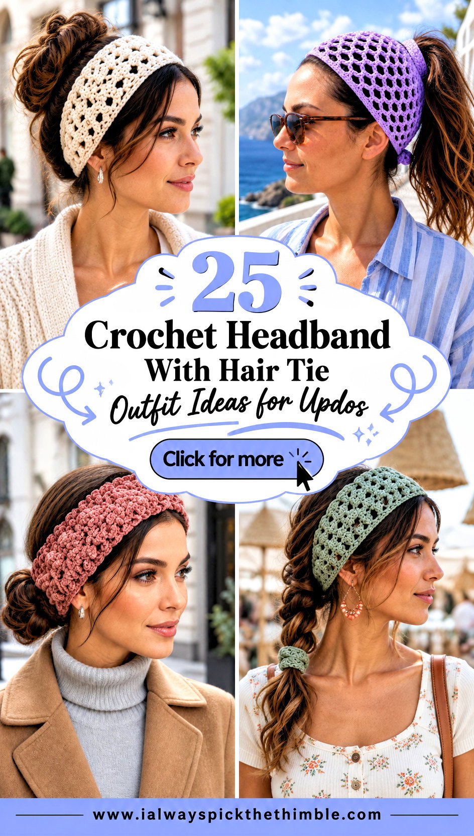 25 Crochet Headband With Hair Tie Outfit Ideas for Updos - 25 Crochet Headband With Hair Tie Outfit Ideas for Updos