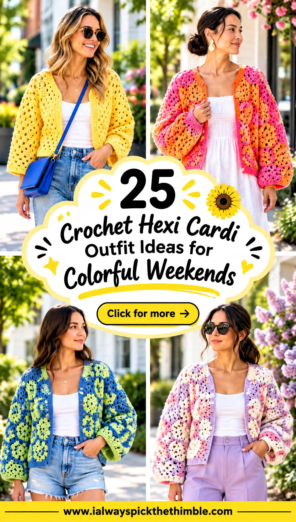 25 Crochet Hexi Cardi Outfit Ideas for Colorful Weekends - 25 Crochet Hexi Cardi Outfit Ideas for Colorful Weekends