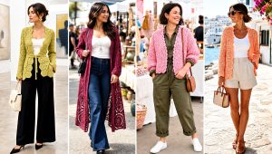 25 Crochet Hexi Cardigan Outfit Ideas for Modern Boho Style