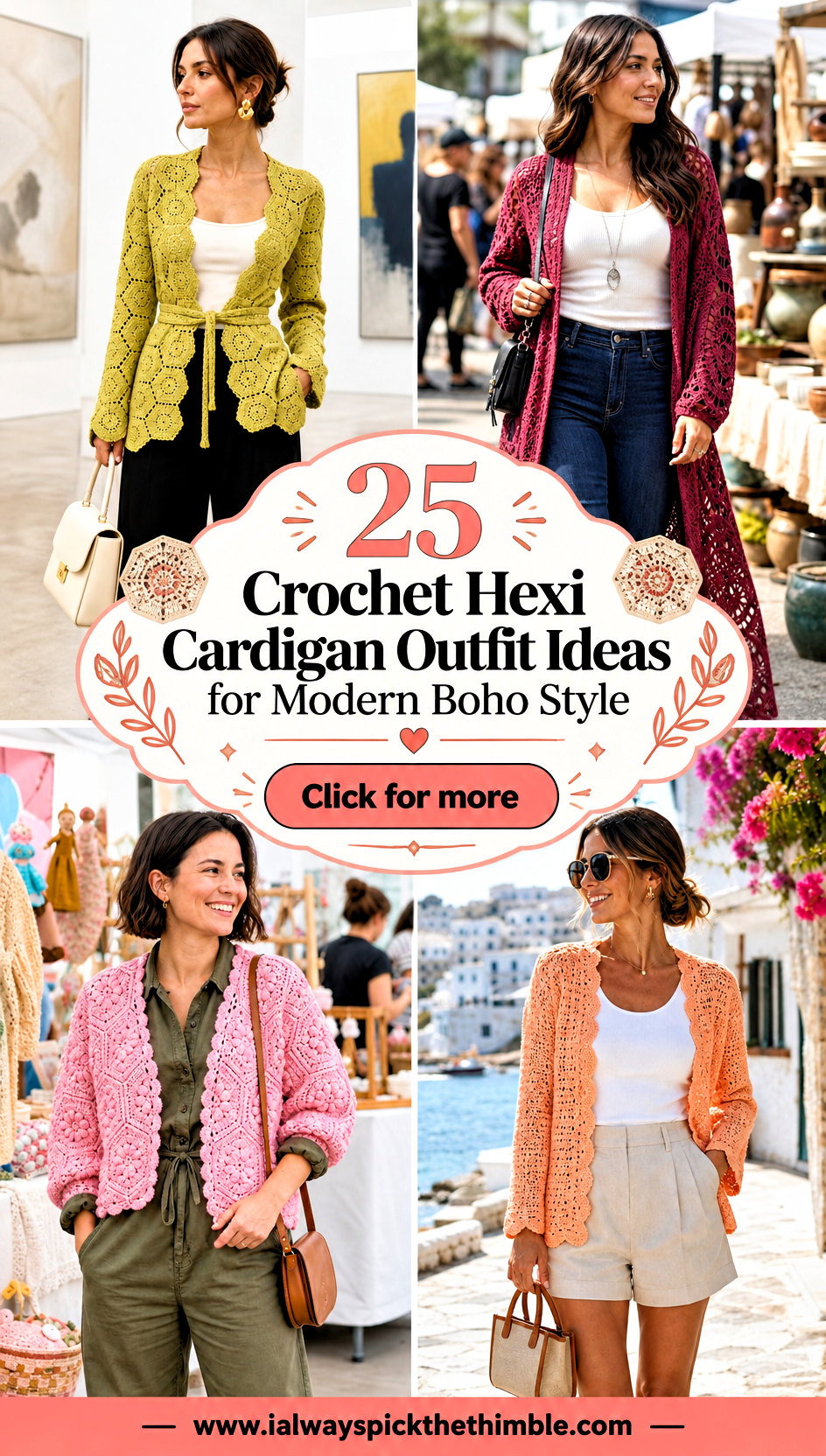 25 Crochet Hexi Cardigan Outfit Ideas for Modern Boho Style - 25 Crochet Hexi Cardigan Outfit Ideas for Modern Boho Style