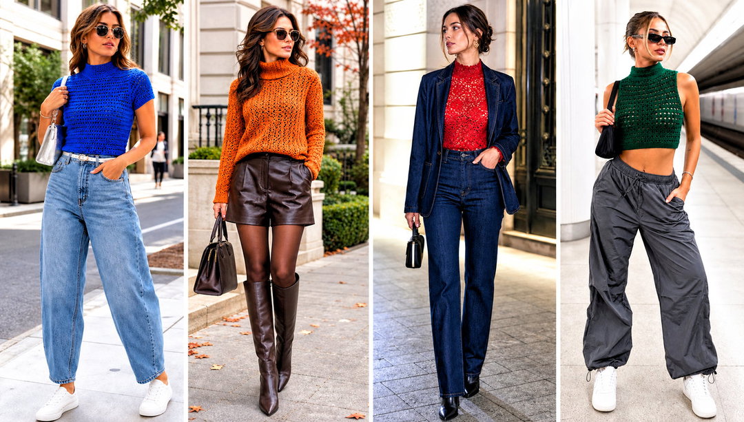 25 Crochet High Neck Top Outfit Ideas for Polished Daywear