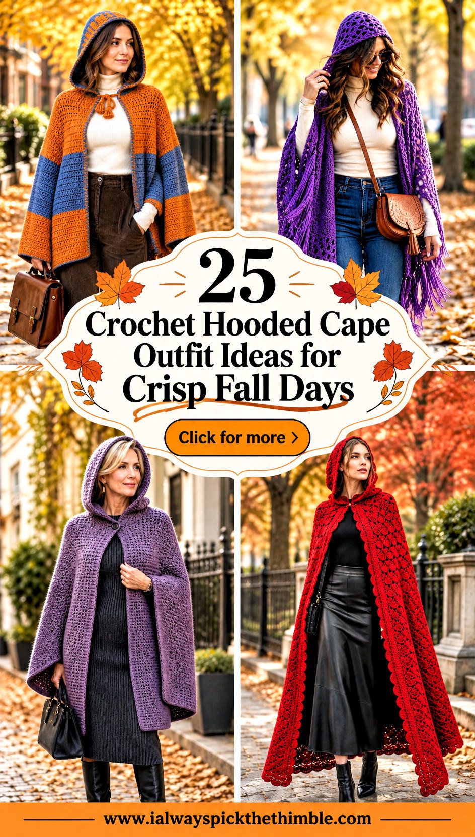 25 Crochet Hooded Cape Outfit Ideas for Crisp Fall Days - 25 Crochet Hooded Cape Outfit Ideas for Crisp Fall Days