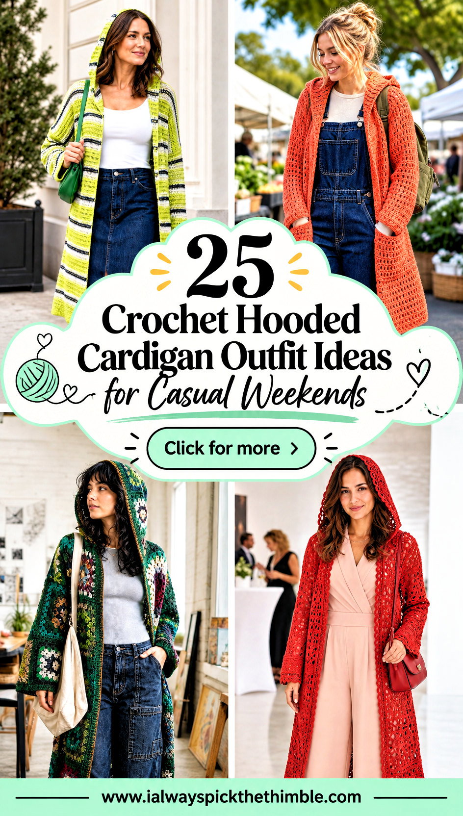 25 Crochet Hooded Cardigan Outfit Ideas for Casual Weekends - 25 Crochet Hooded Cardigan Outfit Ideas for Casual Weekends