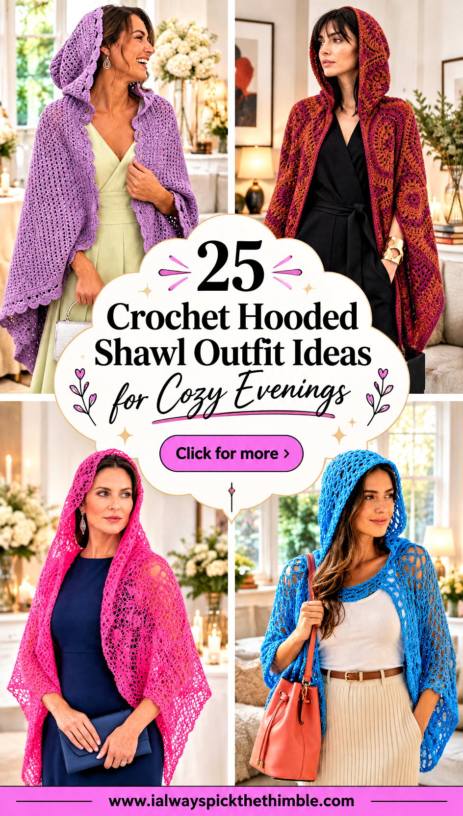 25 Crochet Hooded Shawl Outfit Ideas for Cozy Evenings - 25 Crochet Hooded Shawl Outfit Ideas for Cozy Evenings