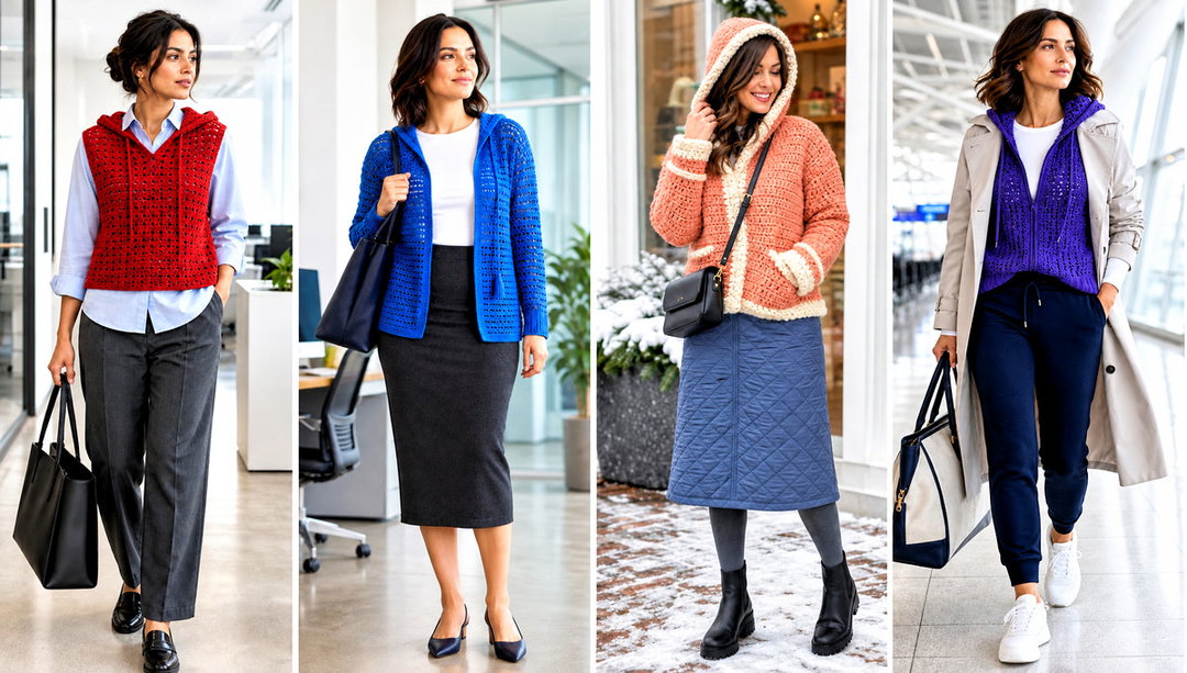 25 Crochet Hoodie Outfit Ideas for Laid-Back Street Style